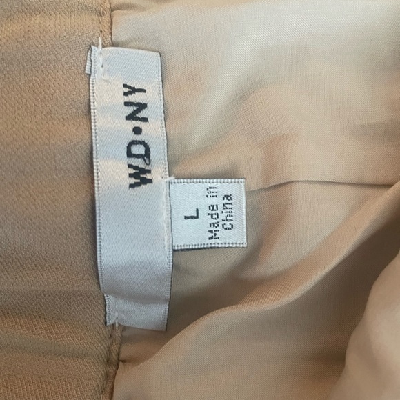 Brand new WD-NY mini skirt pleaded beige size large - Picture 4 of 4